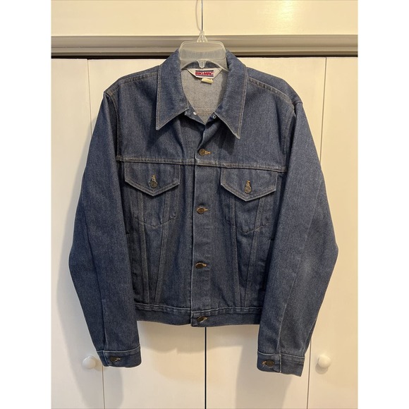 VTG Big Mac Denim Trucker Jacket 80s JCPenney Sz 44 R Large